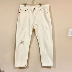 LEVI’S 501 white straight leg jeans 29W x 28L